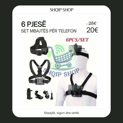 Set mbajtës për telefon - 6 pjesë