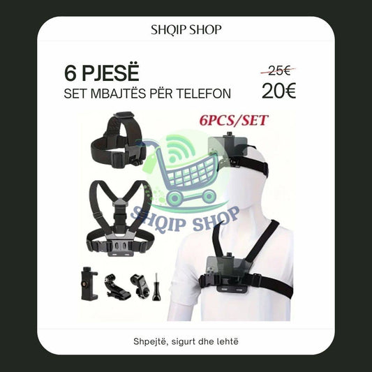Set mbajtës për telefon - 6 pjesë